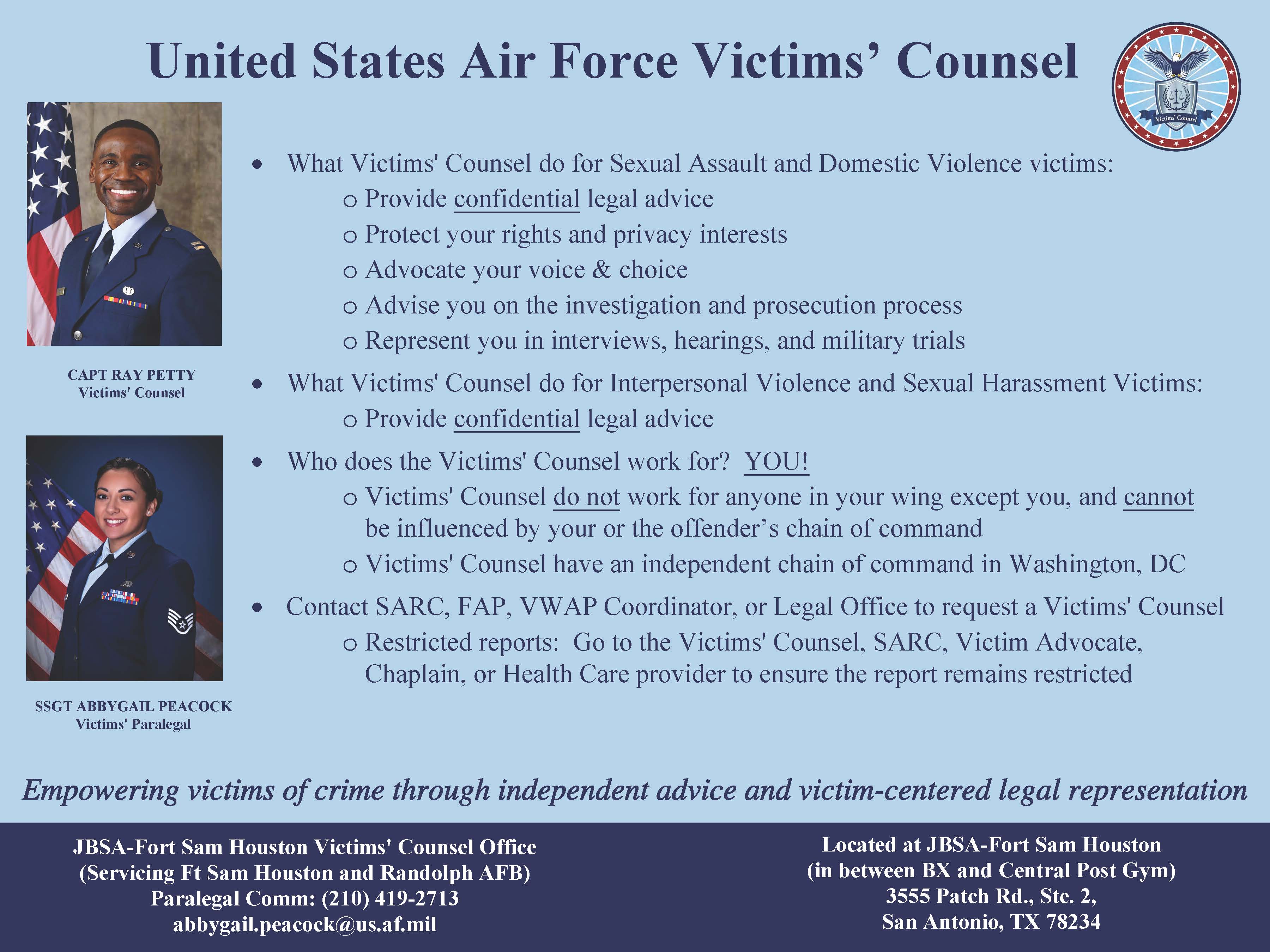 Victims' Counsel FSH Mar 25